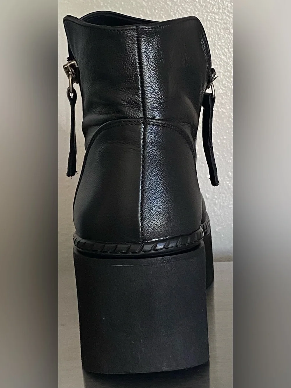 NEW STEVE MADDEN WOMENS LEATHER PLATFORM DOUBLE ZIP BOOTS